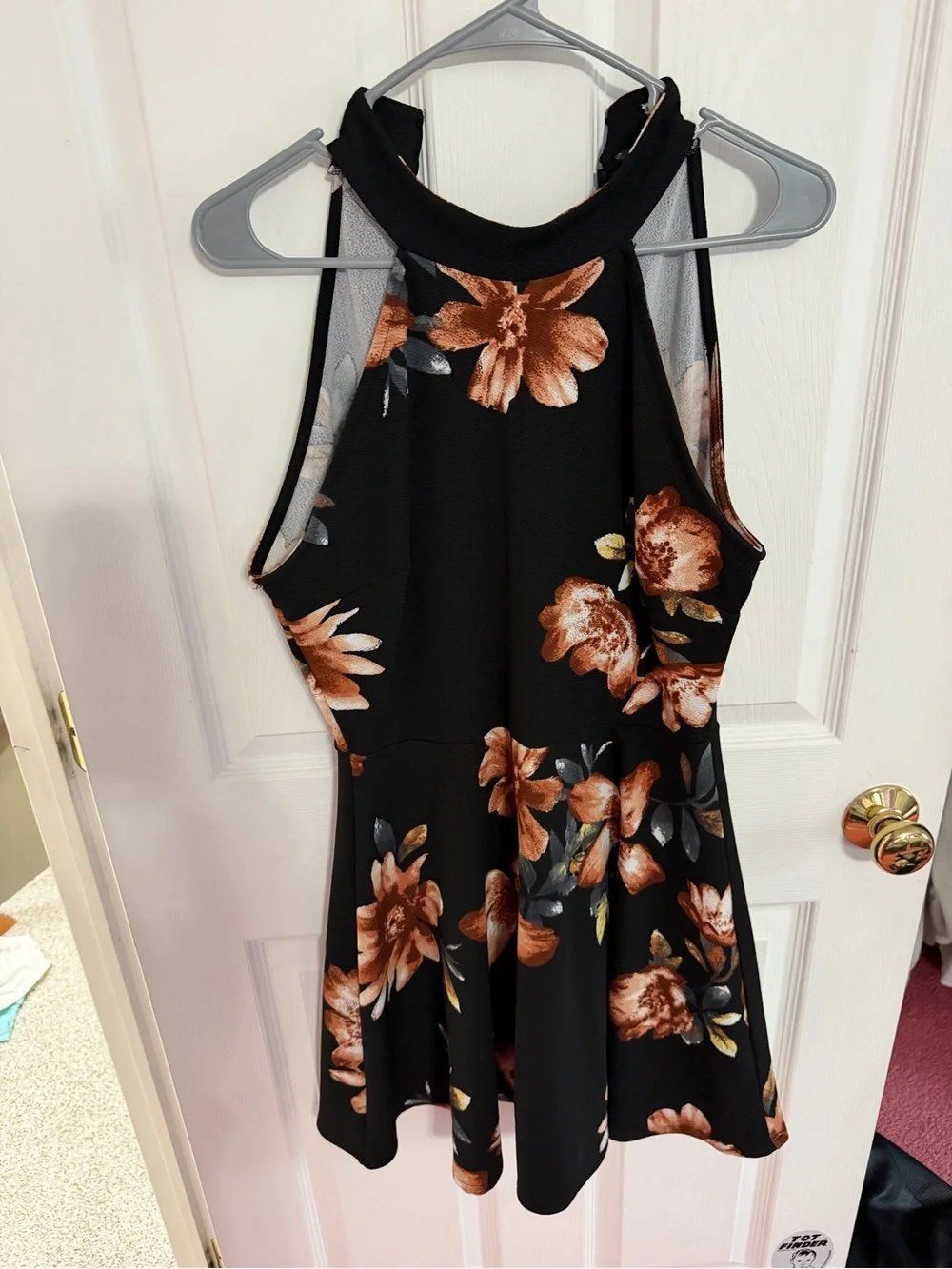 floral halter skater dress Altar'd State | Dresses | Altard State Black Womens type_slipdresslook